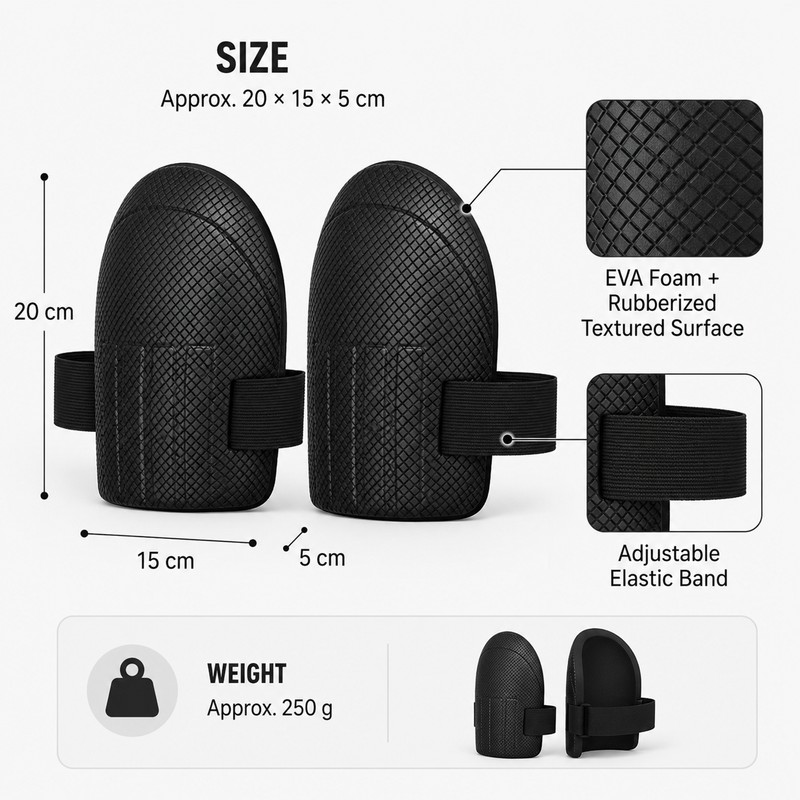 EVA Foam Knee Pads for Gardening & Work – Flexible