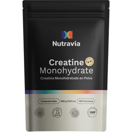 Creatina Monohidratada Pre Entreno para Mujer y Hombre - NUTRAVIA                                                                                     