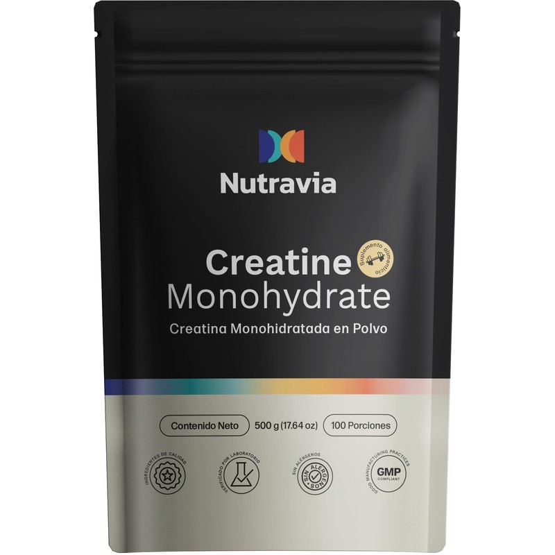 Creatina Monohidratada Pre Entreno para Mujer y Hombre - NUTRAVIA