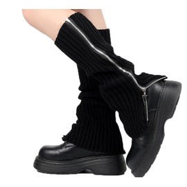 Zixrmor Women's Long Leg Warmers Women Girls Winter Leg Warmers Leg Warmers Stockings Overknees, black