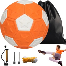 FYKZQWDS Curve Ball Set, 4-piece Impression Magic Swerve Ball,Beatuiful Orange and White Pentagram Football, By Swerve Suitable for Sports Enthusiasts and Enhancing Physical Fitness