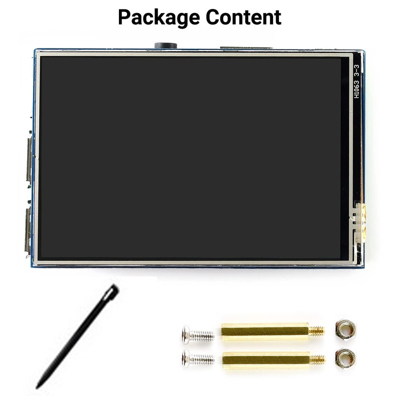 Waveshare 3.5inch Resistive Touch Display, Compatible with Raspberry Pi 5/4B/3B/Zero/Zero