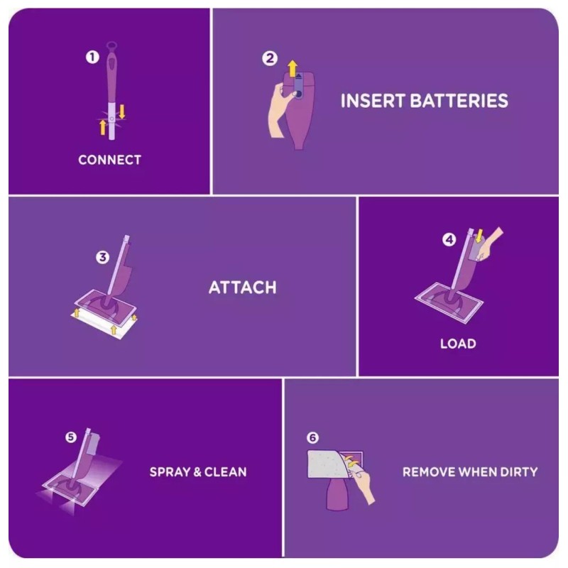 Swiffer WetJet 42 Oz Floor Cleaner Refills Fresh Scent 4-Bottles