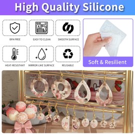 RESIN GO Resin Earring Molds, 328 PCs UV Resin Jewelry Molds Kit with Holes, Epoxy Resin Variety Shapes Keychain Pendant Necklace Bundle Complete Set Clearance, Silicone Molds for Kids Girls Female