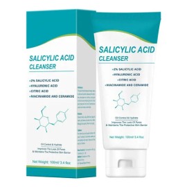 Limpiador Facial Con Un 2% De Ácido Salicílico, Suave En Su