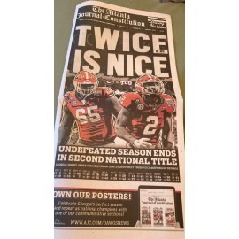 Atlanta Journal-Constitution Set of 4 Posters UGA Bulldogs AJC National Championship Commemorative Newspaper