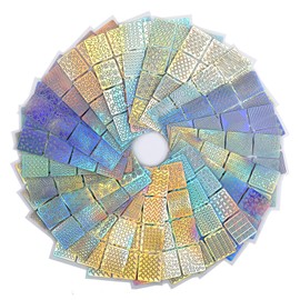 MWOOT Pack of 288 Nail Stickers Stencils, Nail Stickers, Vinyls, Nail Art Manicure Stencil, DIY Nail Stickers, 24 Sheets, 96 Designs