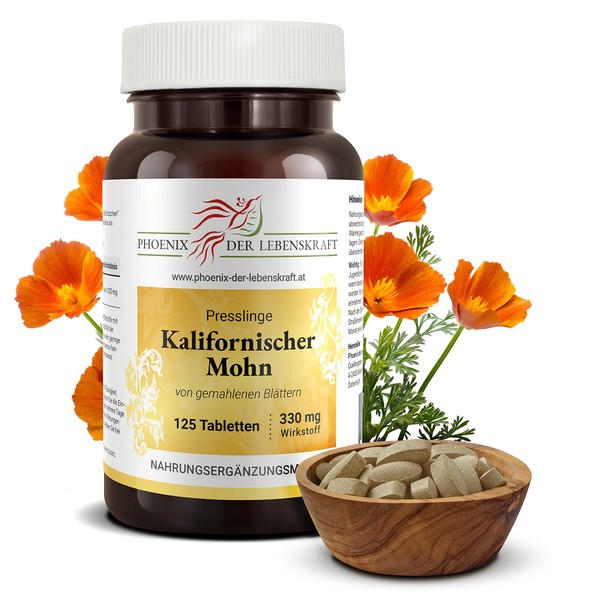 California Poppy Tablets 330 mg | 125 Tablets Eschscholzia californica