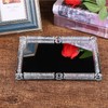 Mirror Crystal Perfume Tray,Crushed Diamond Filled Crystal Glass Vanity Tray,Jewelry