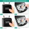 ORIA Key Lock Box, 4 Digit Combination Lock Box, Key