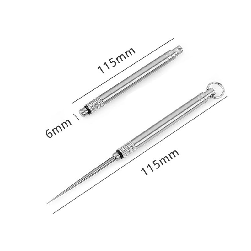 JOEBO Set of 2 Toothpick Holder Camping Alloy Titanium Toothpick