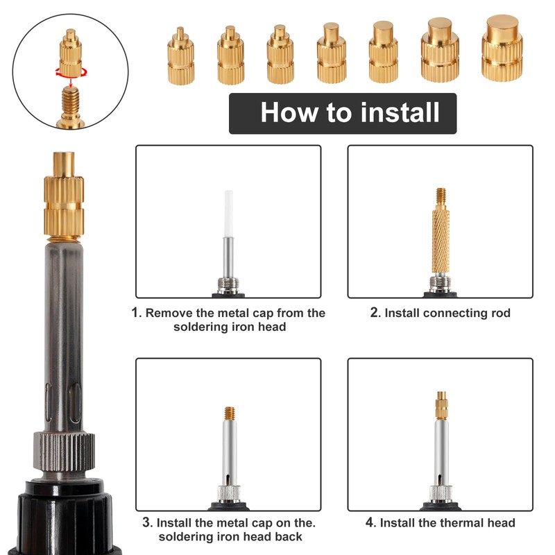 Knpwer 308 Pieces Threaded Insert and Soldering Iron Melting Aid,