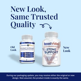 Research Verified Stone Support - Optimal Kidney Stone Defense - Chanca Piedra, Crataeva Nurvala, BioPerine - Vegan - 60 Capsules