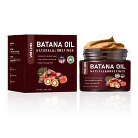 Willbin Batana Oil - 100% Natural Hair Growth & Repair Oil, Deep Moisturizing for Skin & Scalp, Promotes Thick & Shiny Hair, Repairs Damaged Hair, Hydrates Dry Skin - 4.23oz