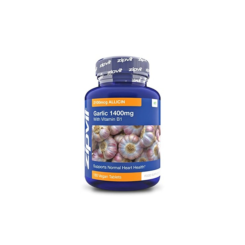 Garlic Tablets 1400mg, 2100mcg Allicin per Tablet with Added Vitamin