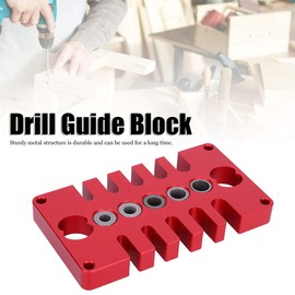 Drill Block, 3 in 1 Mini Woodworking Hole Drill Dowel Jig, Multifunctional Accurate Hole Punch Locator, Woodworking Drilling Tools for Drilling Holes on Wood Boards,