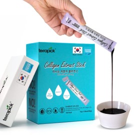 TERRAPICK Collagen Extract Stick 10g X 30 ea. Pomegranate Concentrate, Pineapple Concentrate, Hyaluronic Acid, Vitamin C, Fish Collagen for Women and Men. All in one Inner Beauty.