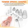 Rustark 148Pcs 15 Sizes Stainless Steel Conical Spring Compression Springs
