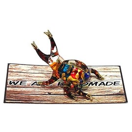 Handmade Rhino Beetle Art Glass Blown Bug / Insect / Animal Figurine - No.3