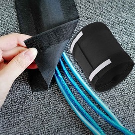 Haskoss Cable Floor Strip Cable Carpet Floor Carpet Floor Cable Protector Only for Commercial Office Carpet(Black,10 Feet)