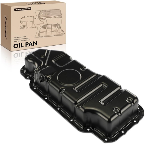 A-Premium Lower Engine Oil Pan Sump with Drain Plug Compatible