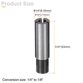 sourcing map 2pcs Collet Chuck Driver Adapter 1/4" to 1/8" CNC Engraving Bit Router Converter for CNC Machine Tool