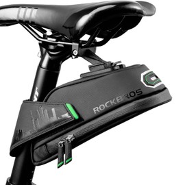 ROCKBROS Saddle Bag, Bicycle Bag, Road Bike, Waterproof, Large Capacity, Small, Lightweight, Storage for Small Items, Rear Bag, Prevents Shape Loss, Bicycle Seat Bag, Easy Installation, Night Protection, Mountain Bike, Road Bike, M