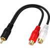 RCA 1 Male to 2 Female Audio Speaker Y Adapter