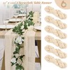 6 Pack Ivory Cheesecloth Table Runner 10Ft Semi-Sheer Table Runner