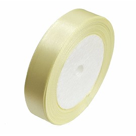 Pale Yellow - 10MM Satin Ribbon - 22-25 METRES - Double Sided for Gfits Wrap Wedding Crafts Cloth Decoration Sew