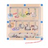 Magnetic Color and Number Maze Board Early Education Wooden Matching