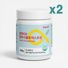 Salmsi AlphaCD Alphacyclodextrin Powder 100g x 2 / 살므시 알파CD 알파시클로덱스트린 분말 100g x 2개