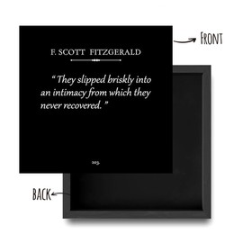 F. Scott Fitzgerald Quote Wood Box Sign for Home Office Decor, Inspirational Gift for Book Enthusiasts Living Room Library Decor Wooden Block Signs Tabletop Cubicle Decorations