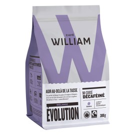 Organic Whole Bean Coffee | Specialty Grade, Certified Fair Trade, Drip, V60, Pour Over, Filter | Café William Sustainably Roasted in Canada - EvolveWater Decaf 300.00 g (Pack of 1)
