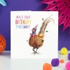 Funny Here’s Your Pheasant Birthday Card – Hand Painted and