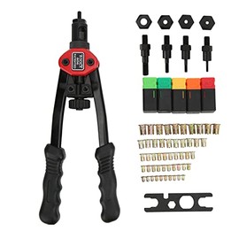 Juego de Herramientas para Tuercas de Remache, Herramienta de Tuerca de Remache Manual de 12 Pulgadas, Remachadora Manual, Herramientas de Remachado de Tuercas M3 M4 M5 M8, Tuerca de Tornillo para Aut