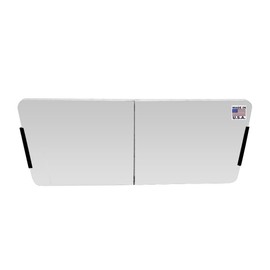 Pit Posse 550BK Folding Work Picnic Table Holder Wall Mount for Enclosed Race Trailer Shop Garage - Made in USA - Aluminum Bracket Storage Organizer Folds Flat Against Wall (Black)