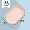 Sparkle and Bash 24-Pack Pink Disposable Serving Trays, Gold Foil