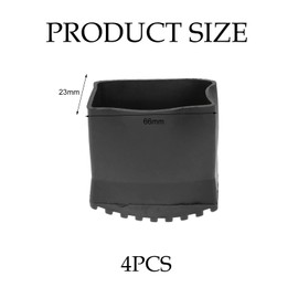 Ladder Feet - Pack of 4 Rubber Feet for Ladders, Aluminium Ladders, Wooden Ladders, Replacement Feet for Ladders 23 x 66 mm, Stable Non-Slip for Home Workers Folding Ladder