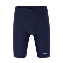 DEVOROPA Boys' Swim Jammers Youth Competitive Swim Team Suit Quick Dry Athletic Swimming Shorts UPF 50+ Navy S