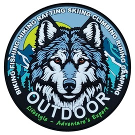 outdoor Adventure | Patch 3D PVC Scratch Hook&Loop | Pin patch tattica MILITAR per zaino militare | Airsoft, bandiera, spilla, sopravvivenza