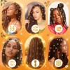 Gold Dreadlock Braids Hair Accessories, 4 Pieces 5M Braiding Hair