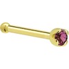 Solid 18k Yellow Gold 1.5mm (0.015 cttw) Genuine Purple Diamond