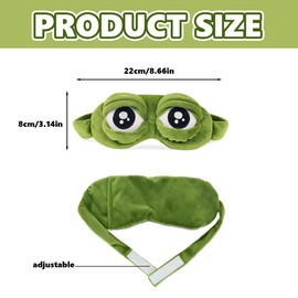 3D Frosch Schlafen Augenmaske Kinder, Flusen Karikatur Frosch Schlafen Lustige Neuheit Augenabdeckung, schlafmaske kinder, Flusen Karikatur Frosch Schlafen Lustige Neuheit Augen Abdeckung Eyeshade