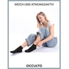 Occulto Women's Trainer Socks Pack of 10 (Model: Alexa), Black