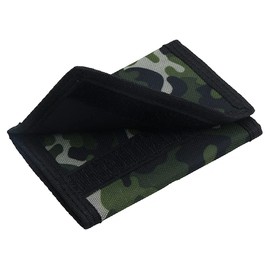 NEICY RFID Blocking Canvas Wallet for Men and Women - Camo Trifold Outdoor Sports Wallets with Magic Sticker for Teen Kids (Camo Green)