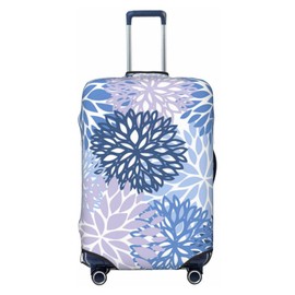Lukbfall Luggage Suitcase Covers Elastic Washable Chrysanthemum Flowers Luggage Protector Travel Suitcase Protective Cover For Kid And Adult,, Chrysanthemum #01, M (Fit 22-24 Inch Luggage)