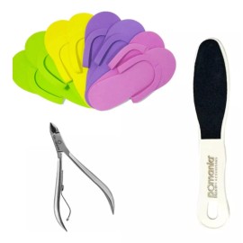 VARIABLE Set De Pedicure   Sandalias + Lija Pie + Alicate