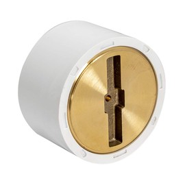 EZ-FLO 15336, White PVC Cleanout with Brass Plug, 3 x 4-Inch, 3 inch x 4 inch