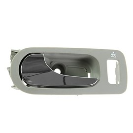 TRQ Front Left Interior Door Handle Chrome & Light Gray Drivers Side Compatible with 2005-2009 Buick LaCrosse